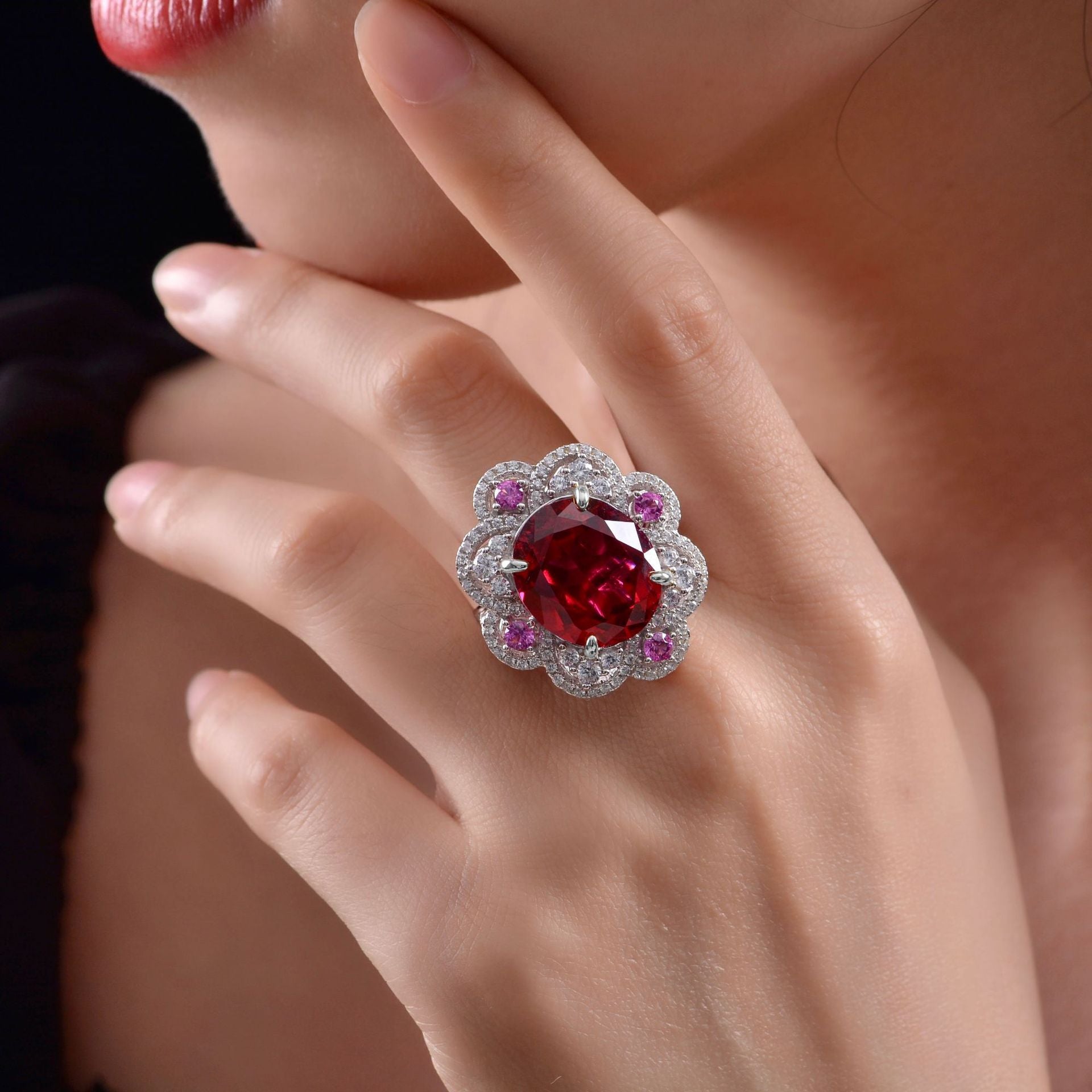 Blingrunway S925 Love Sunflower Ring