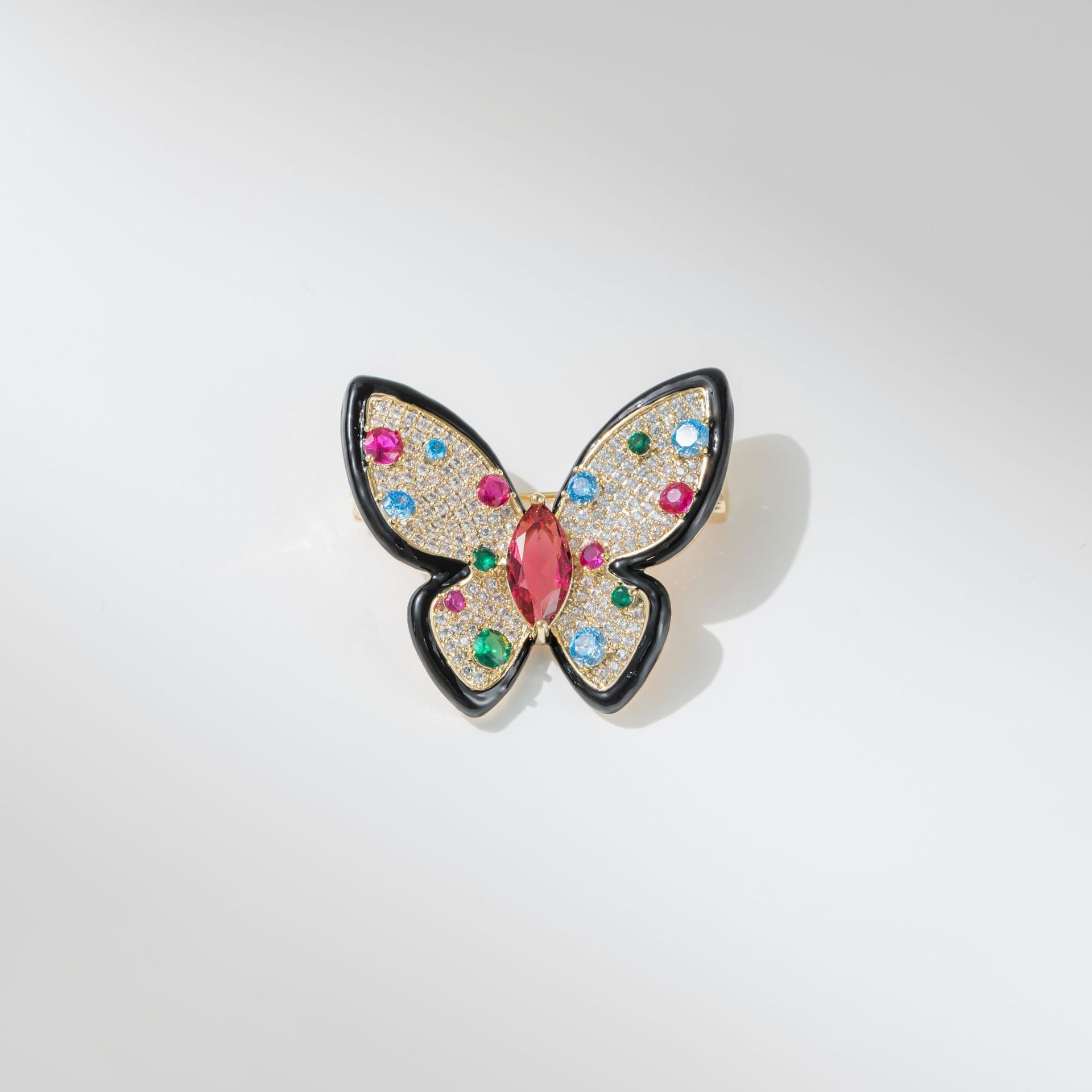 Blingrunway Zirconia Butterfly Brooch