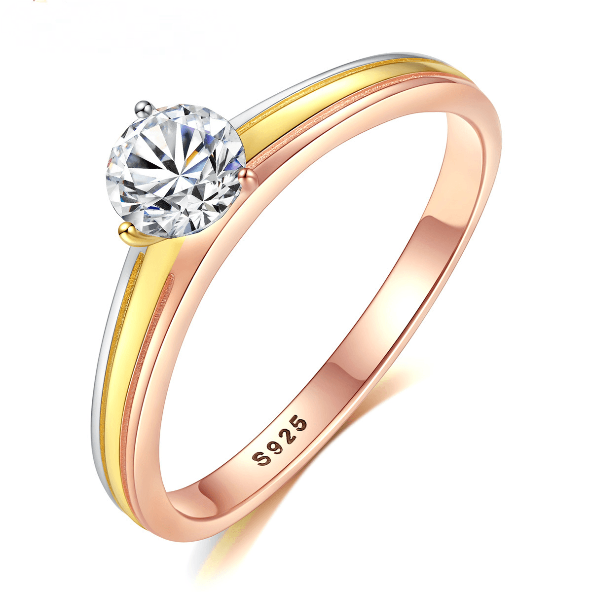 Plated Two-Tone Gold Handmade Silver Ring-BlingRunway