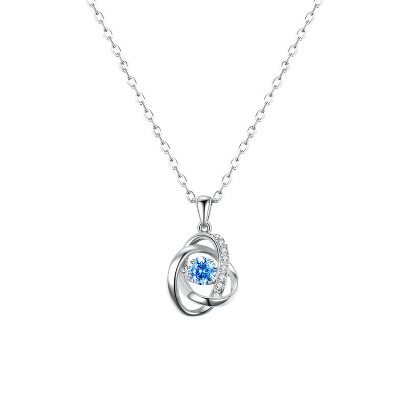 Heartbeat Series Ocean Heart S925 Sterling Silver Necklace-BlingRunway