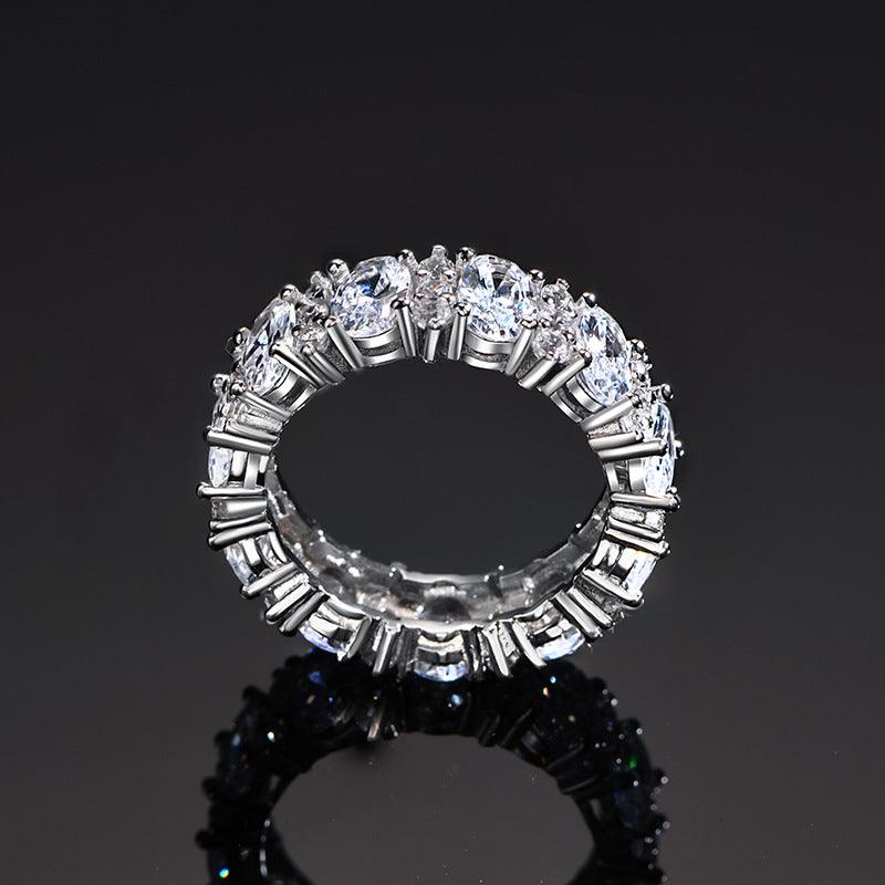 Sparkling Luxury Zircon S925 Sterling Silver Ring-BlingRunway