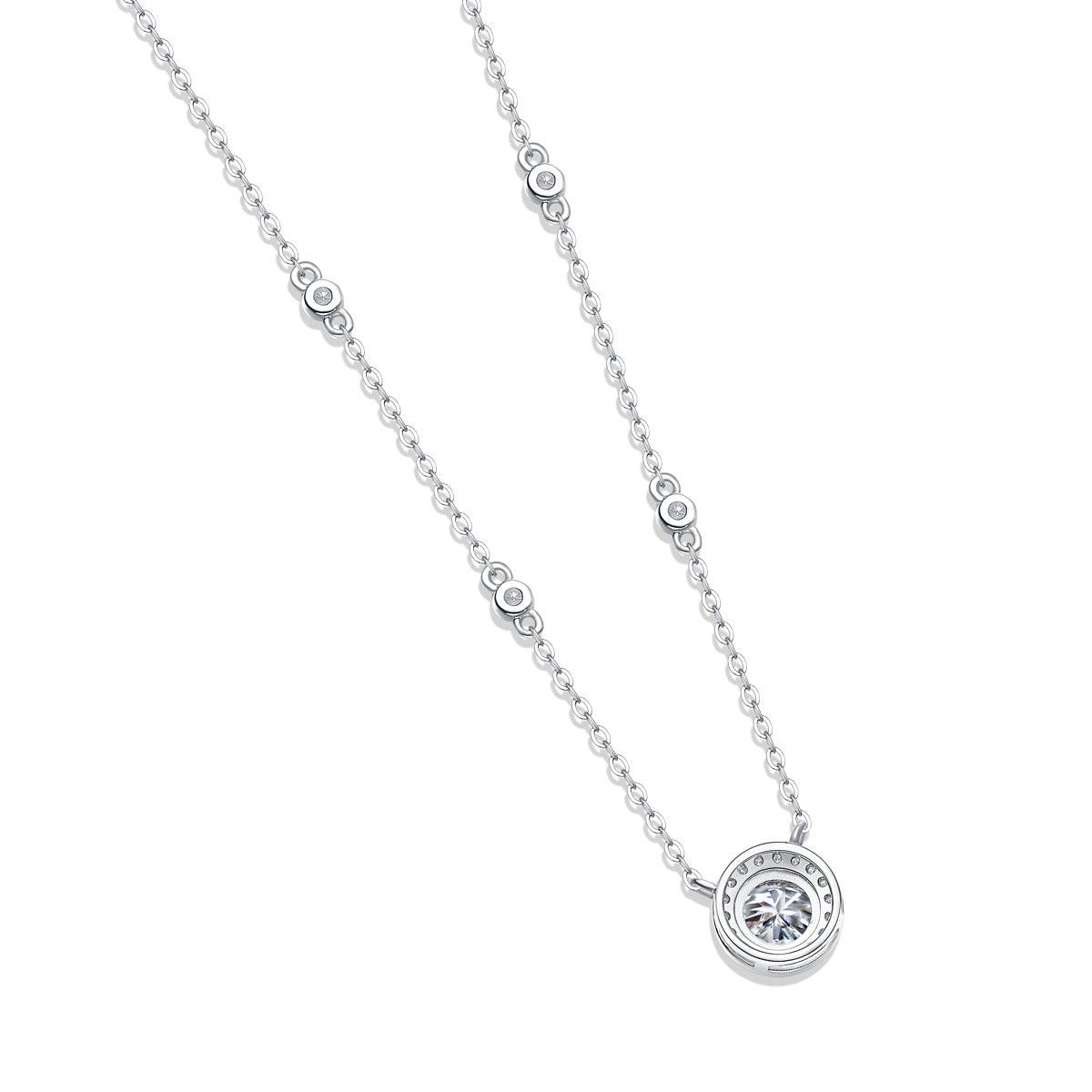 Classic Round Pendant S925 Sterling Silver Necklace