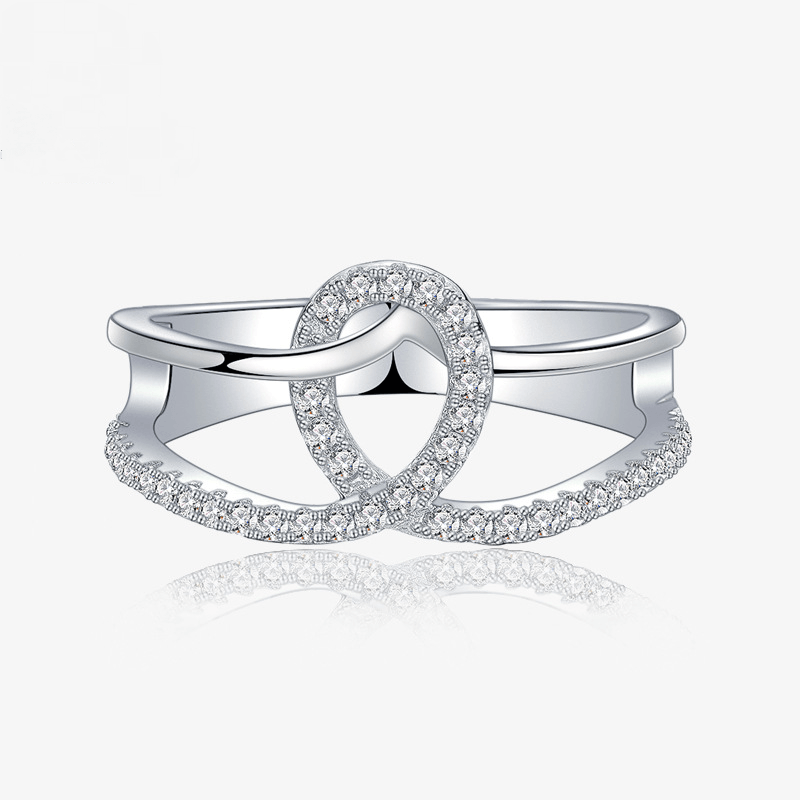 Interwoven 925 Sterling Silver Ring-BlingRunway