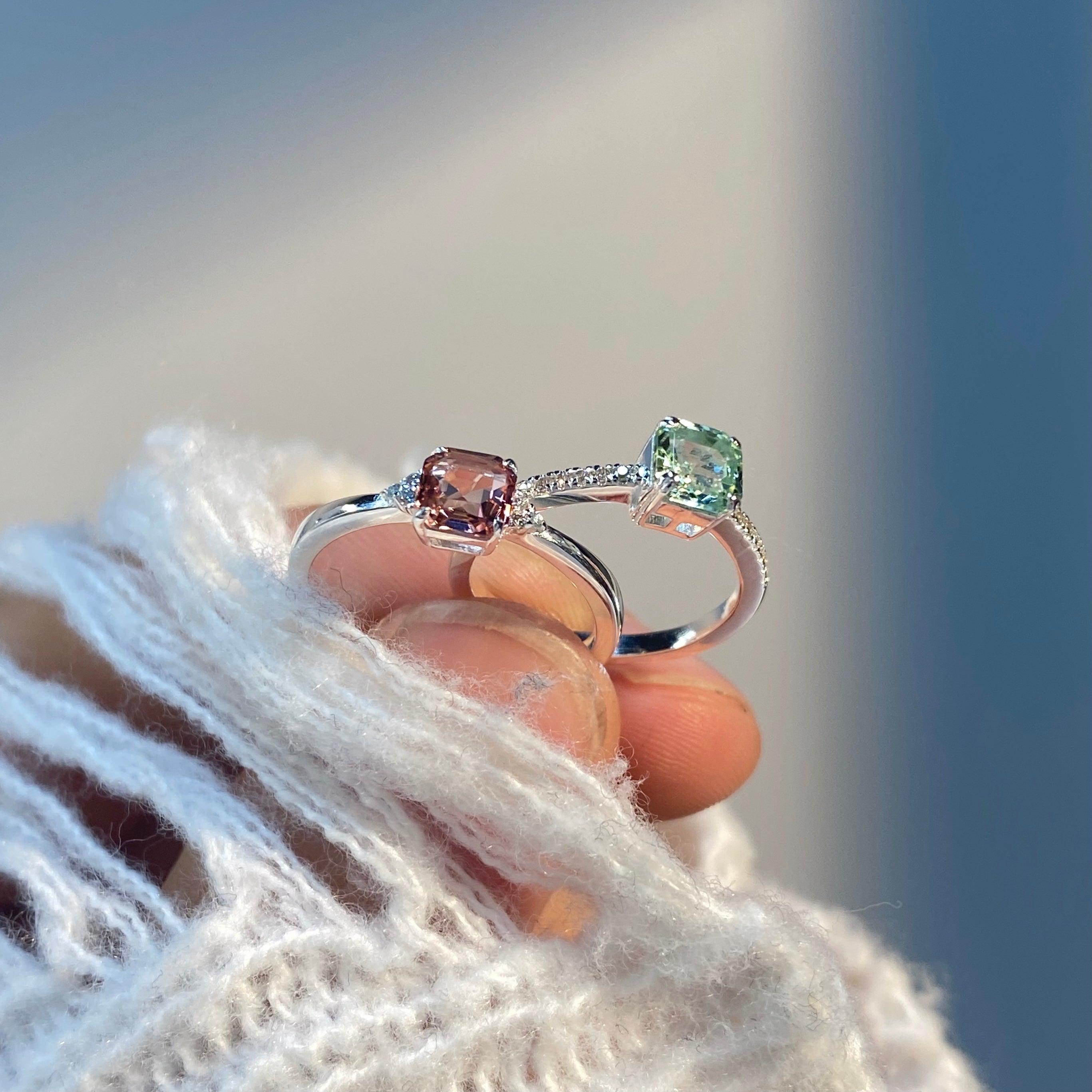 Boudoir close friend tourmaline ring custom