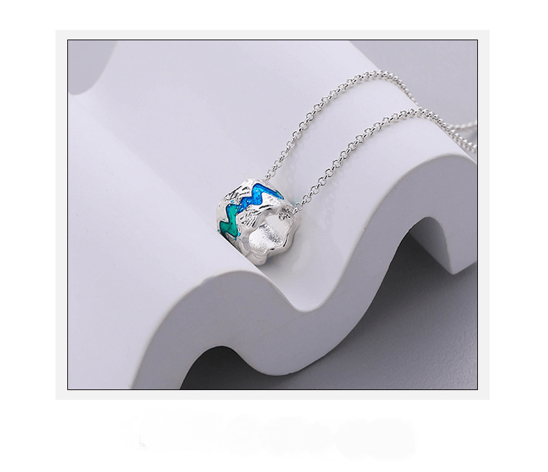 Gradient Starry Couple S925 Sterling Silver Necklace