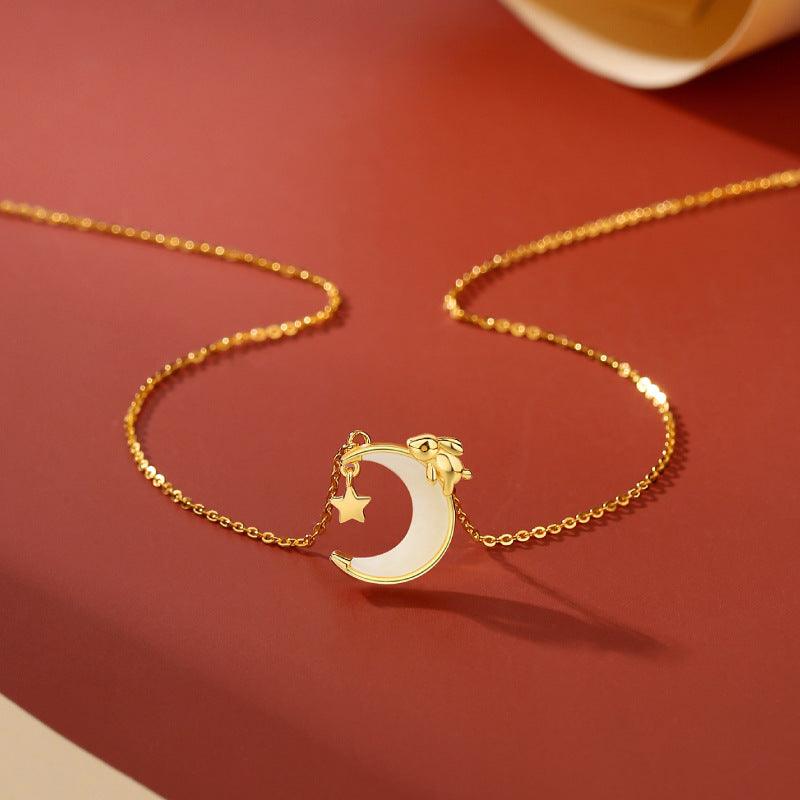 Moon Rabbit S925 Sterling Silver Necklace