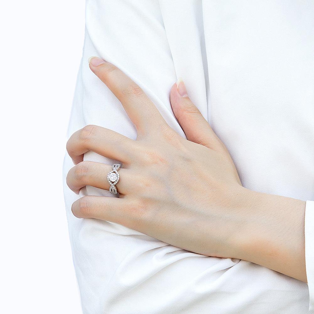 Bling Runway Infinite love studded with zircon handmade  silver ring-BlingRunway