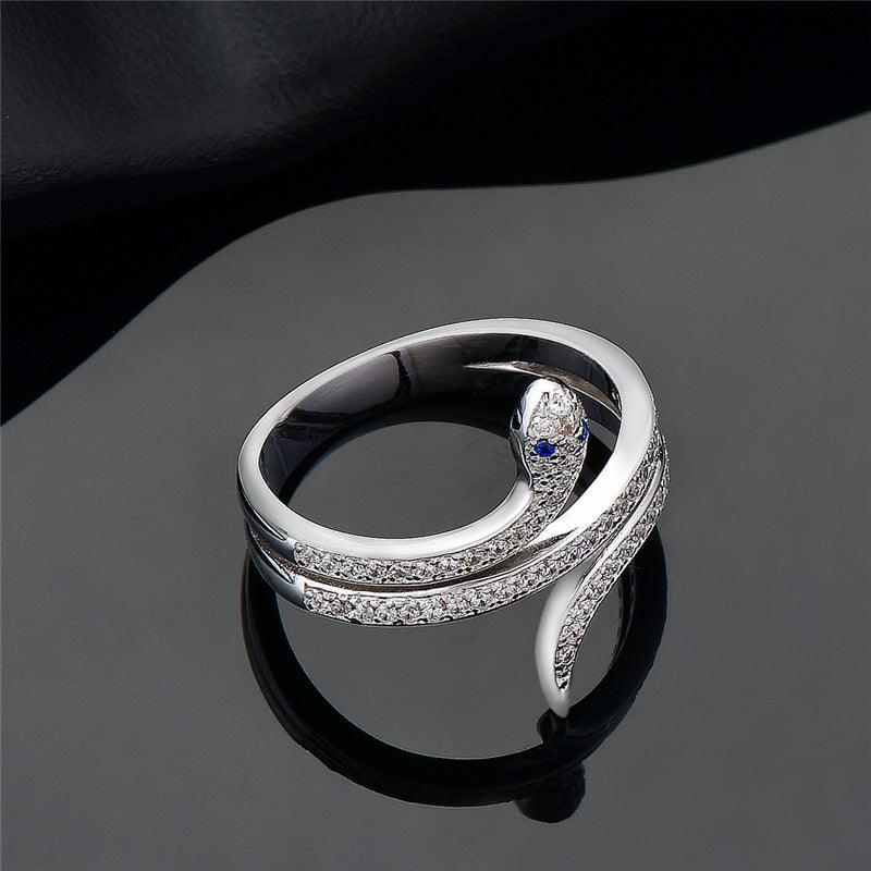 Blue Spinel Spirit Snake S925 Silver Ring