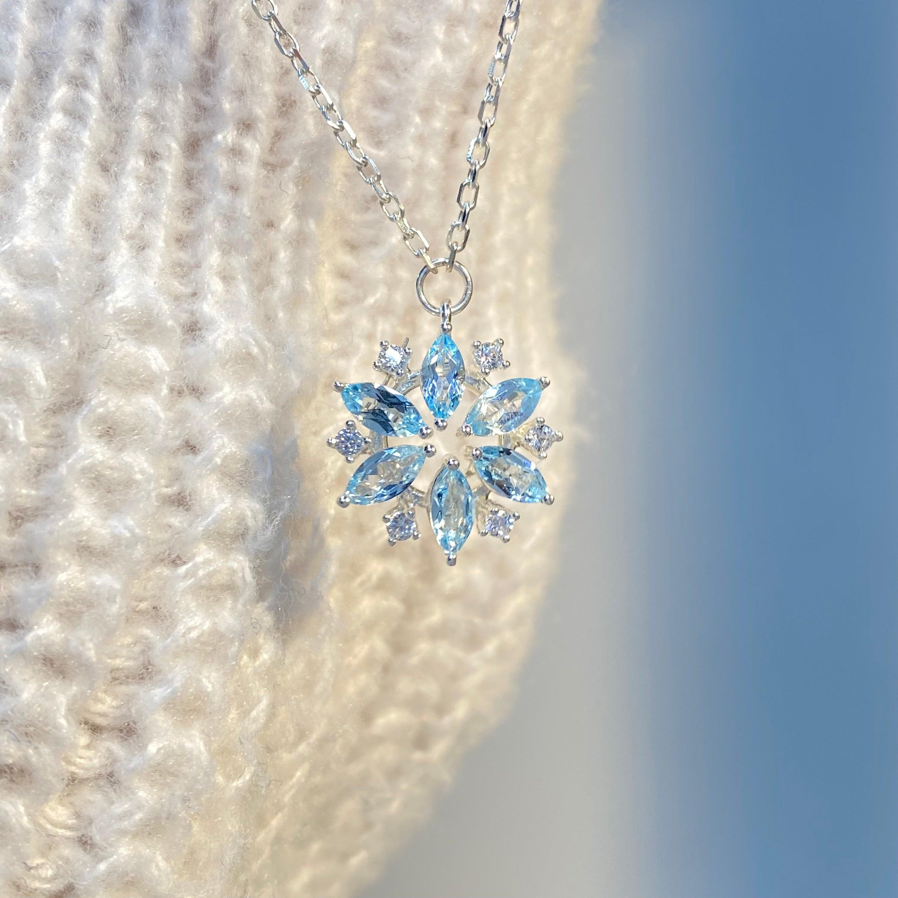 Summer Snowflake Handmade S925 Silver Necklace