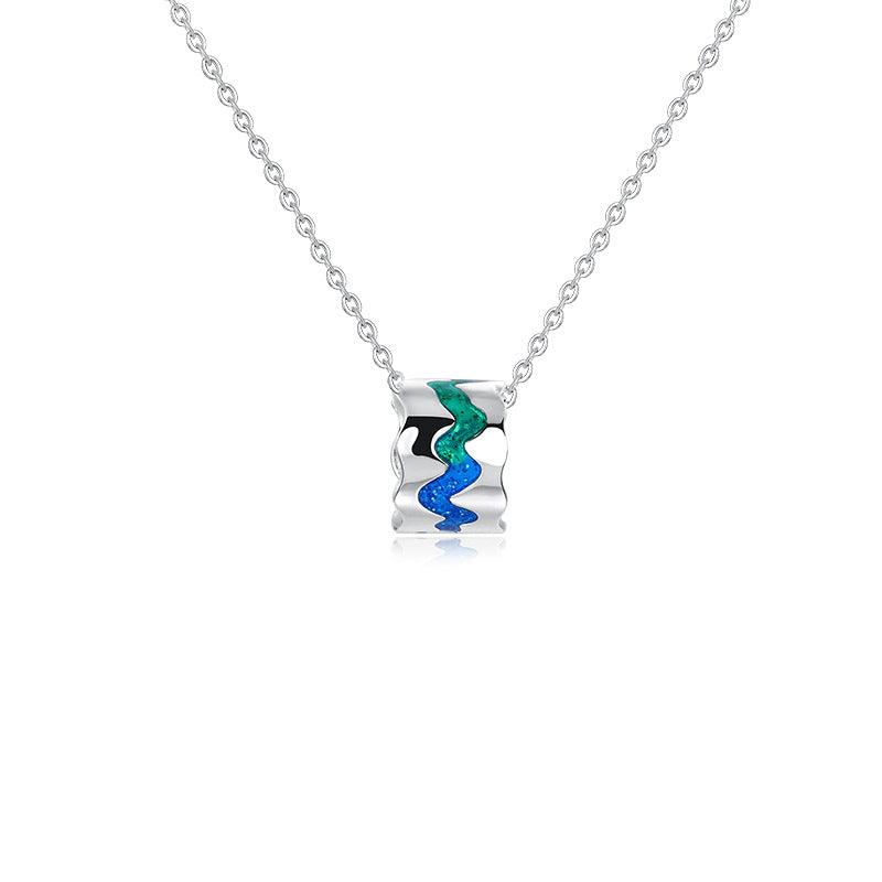 Gradient Starry Couple S925 Sterling Silver Necklace-BlingRunway