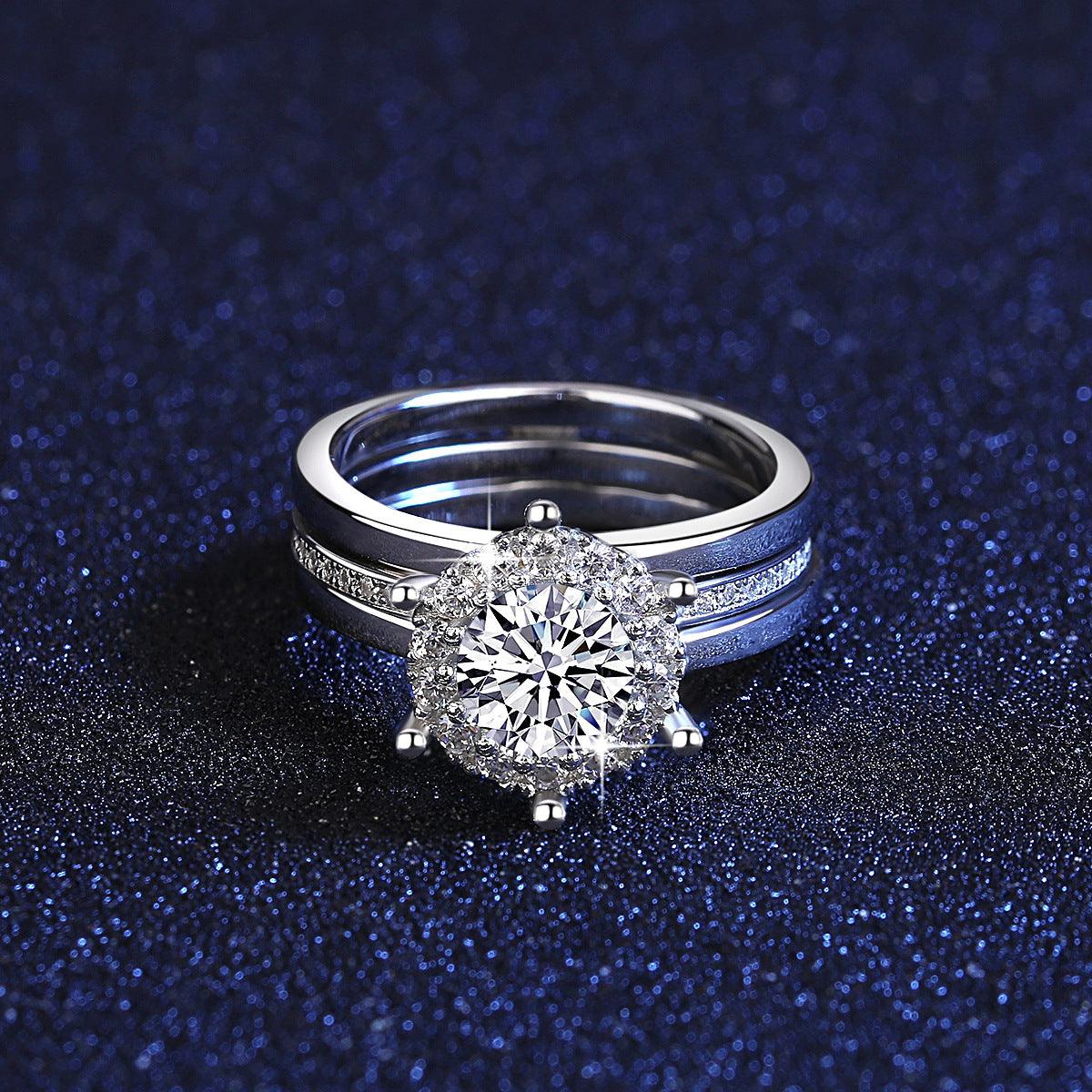 Classic Detachable Combination Handmade Silver Ring-BlingRunway