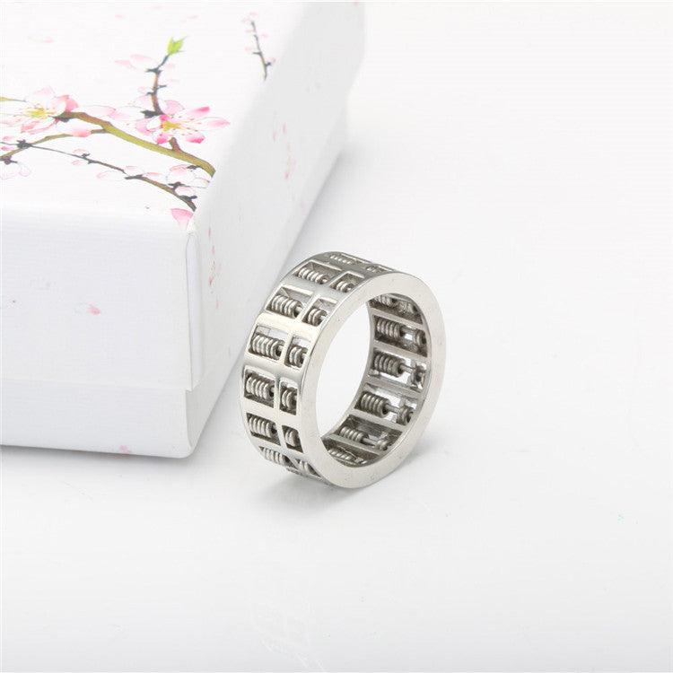 Men's Titanium Abacus Ring-BlingRunway