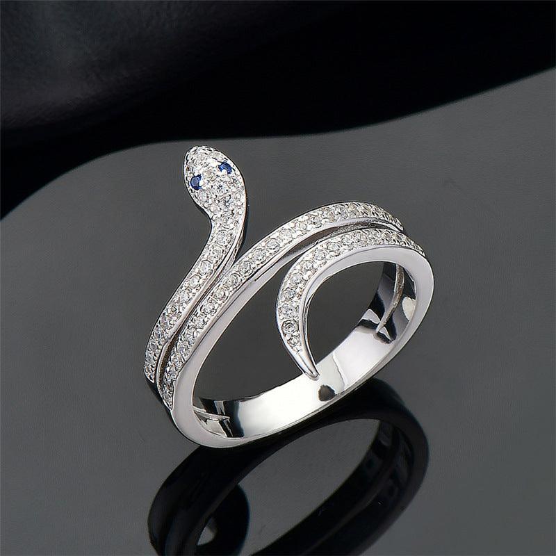 Blue Spinel Spirit Snake S925 Silver Ring