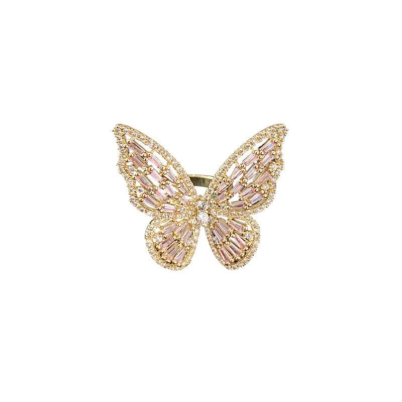 Luxury Zircon Butterfly Ring-BlingRunway