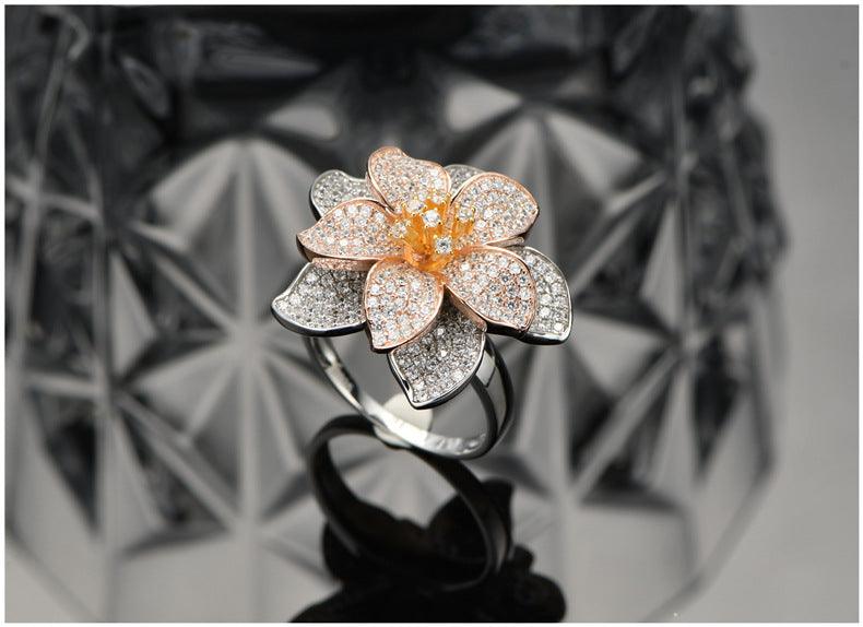 Blooming Flowers Handmade Series S925 Sterling Silver Ring