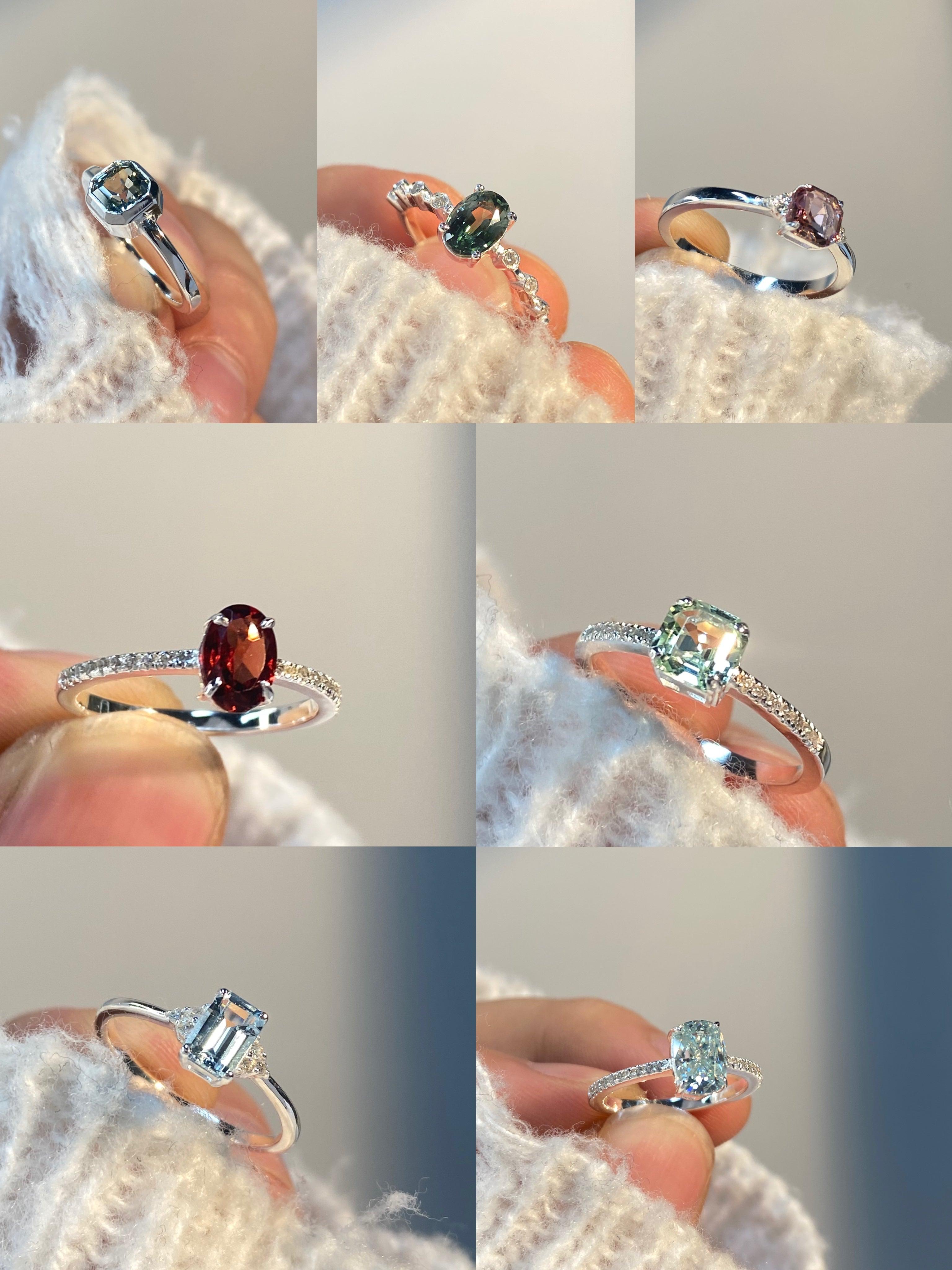 Boudoir close friend tourmaline ring custom