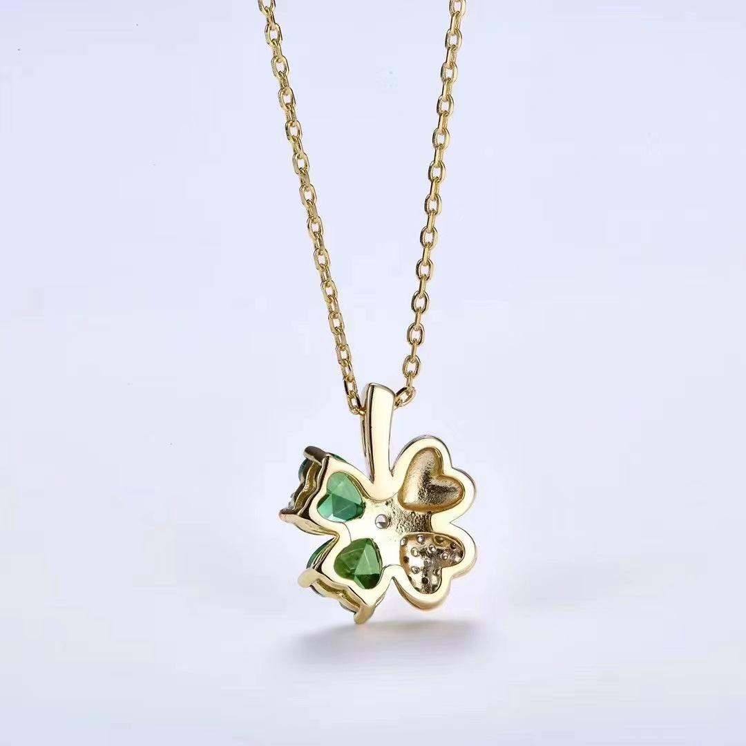 Lucky Clover Handmade S925 Silver Necklace