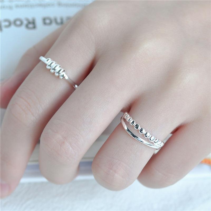 Simple Double Layer Vintage S925 Sterling Silver Ring