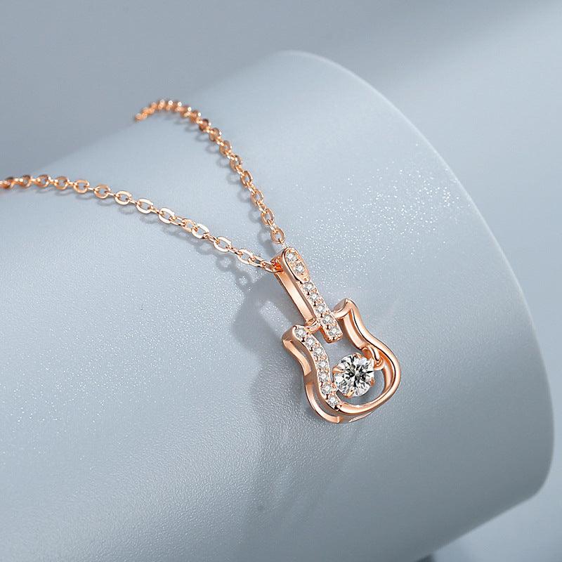 Suspended Series Zircon Guitar Necklace