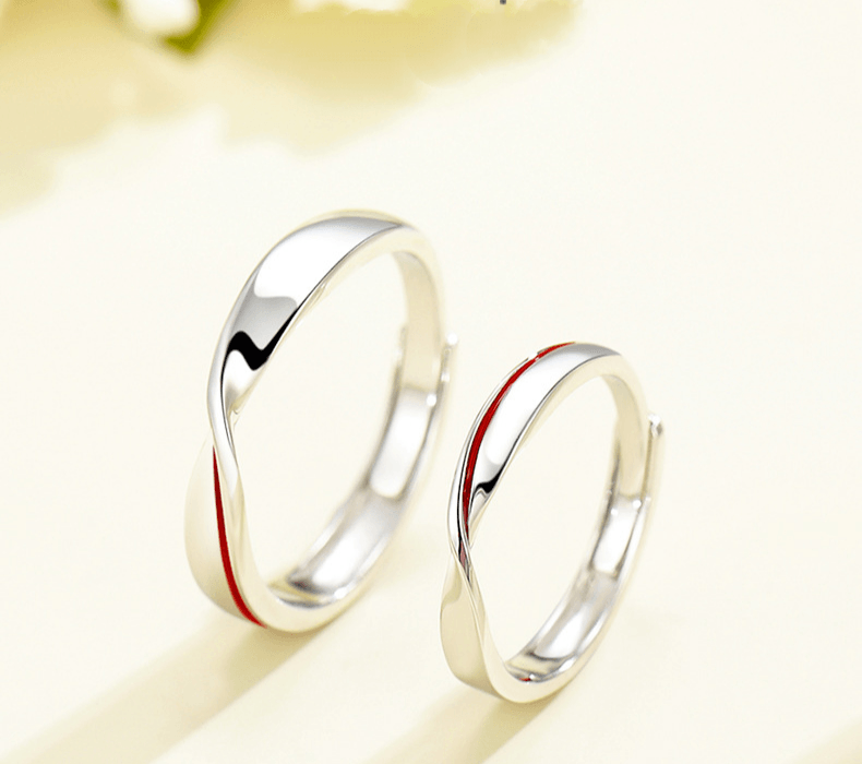 Mobius' Eternal S925 Silver Couples Ring