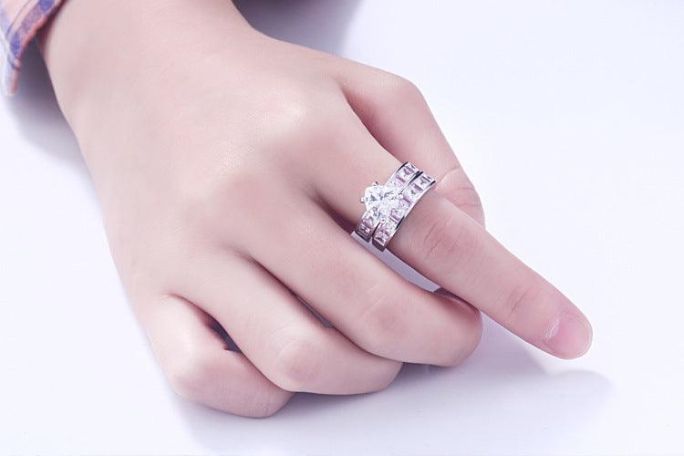 Bling Runway Heart Zircon Pink Zircon Handmade Silver Ring-BlingRunway