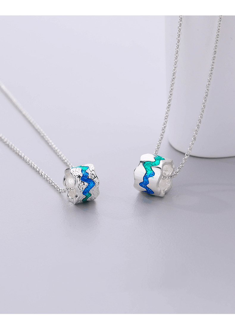 Gradient Starry Couple S925 Sterling Silver Necklace