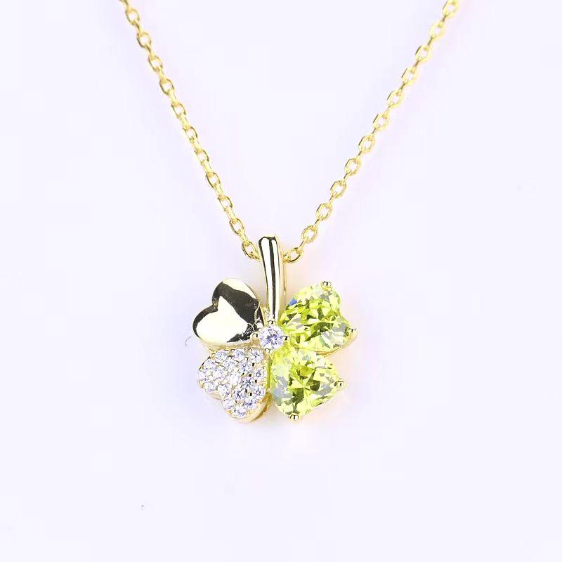 Lucky Clover Handmade S925 Silver Necklace-BlingRunway