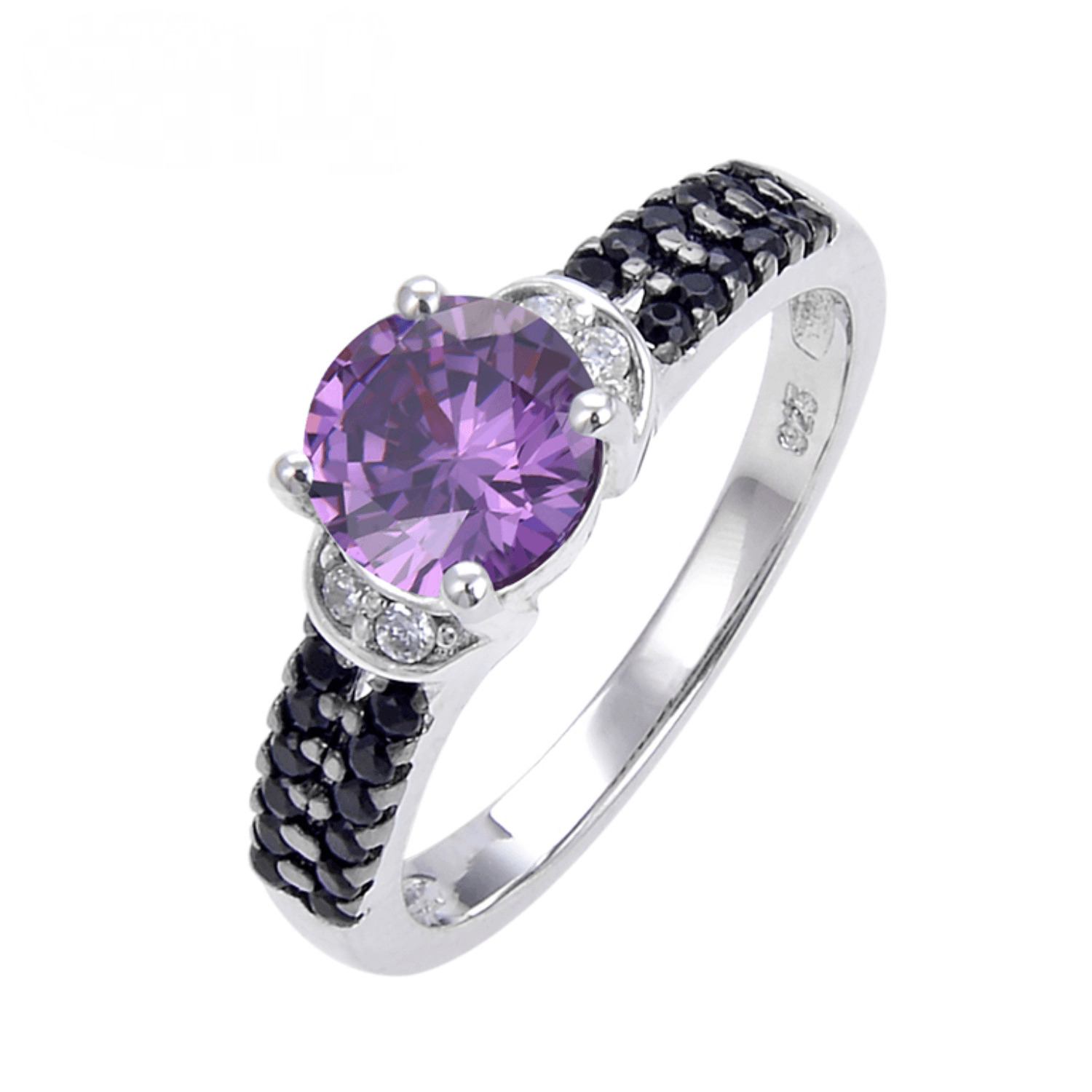 Beautiful Shining S925 Sterling Silver Inlaid Natural Gemstone Ring-BlingRunway