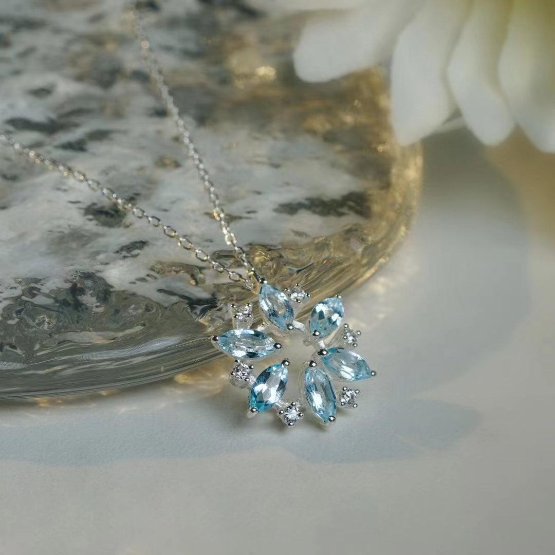 Summer Snowflake Handmade S925 Silver Necklace