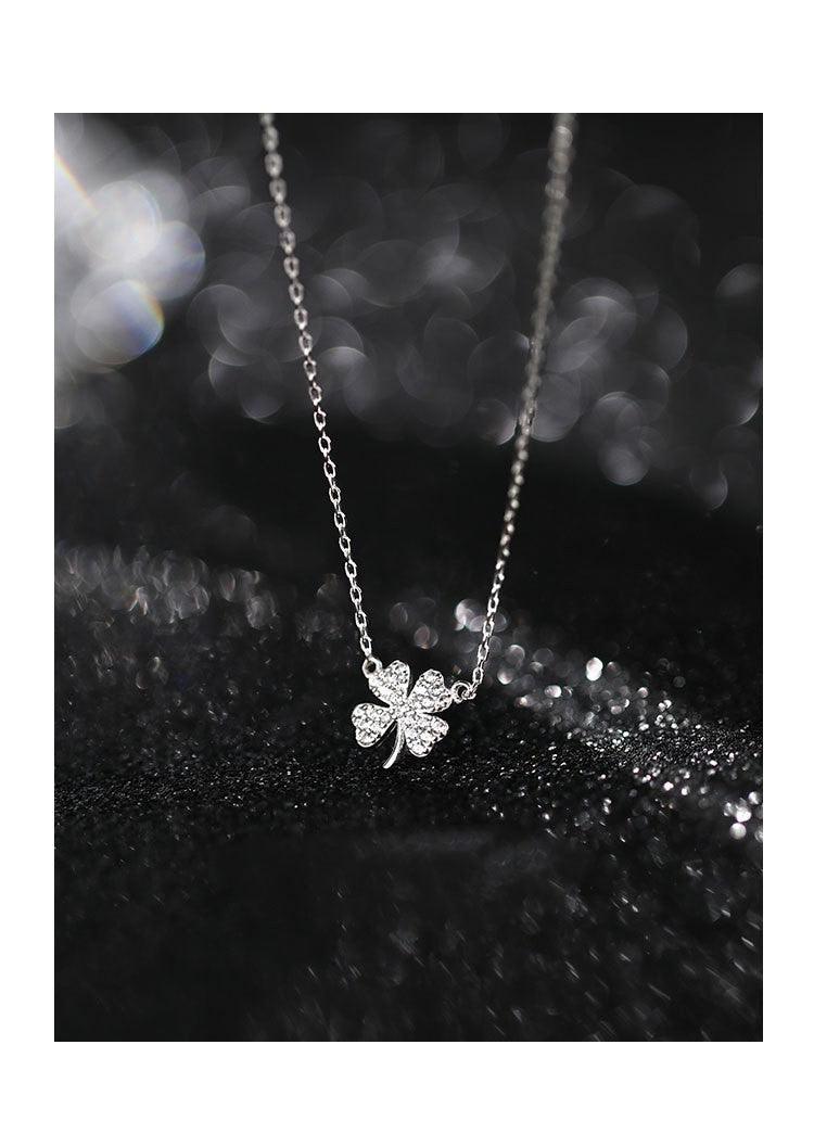 Delicate Clover Pendant S925 Sterling Silver Necklace