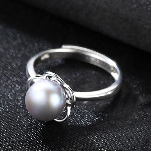 9-9.5mm Freshwater Pearl Handmade Series S925 Sterling Silver Ring