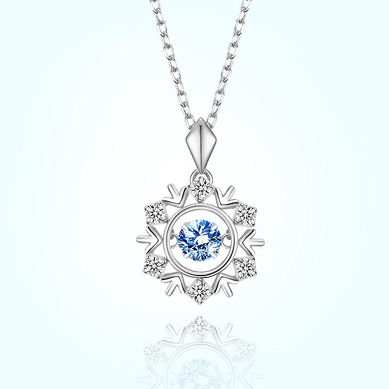 Heartbeat Series Snowflake S925 Sterling Silver Necklace-BlingRunway