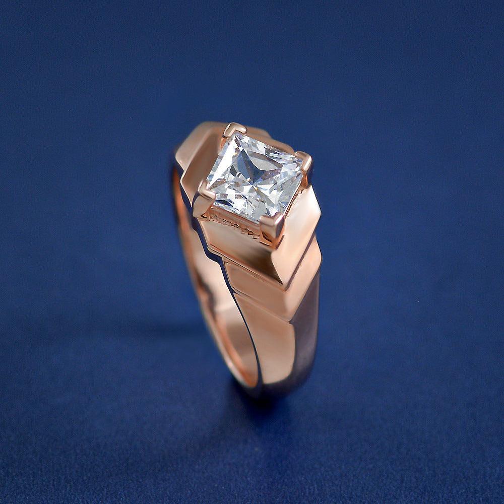 Handmade 925 Silver 1.75 Carat Princess Cut Zircon Ring-BlingRunway