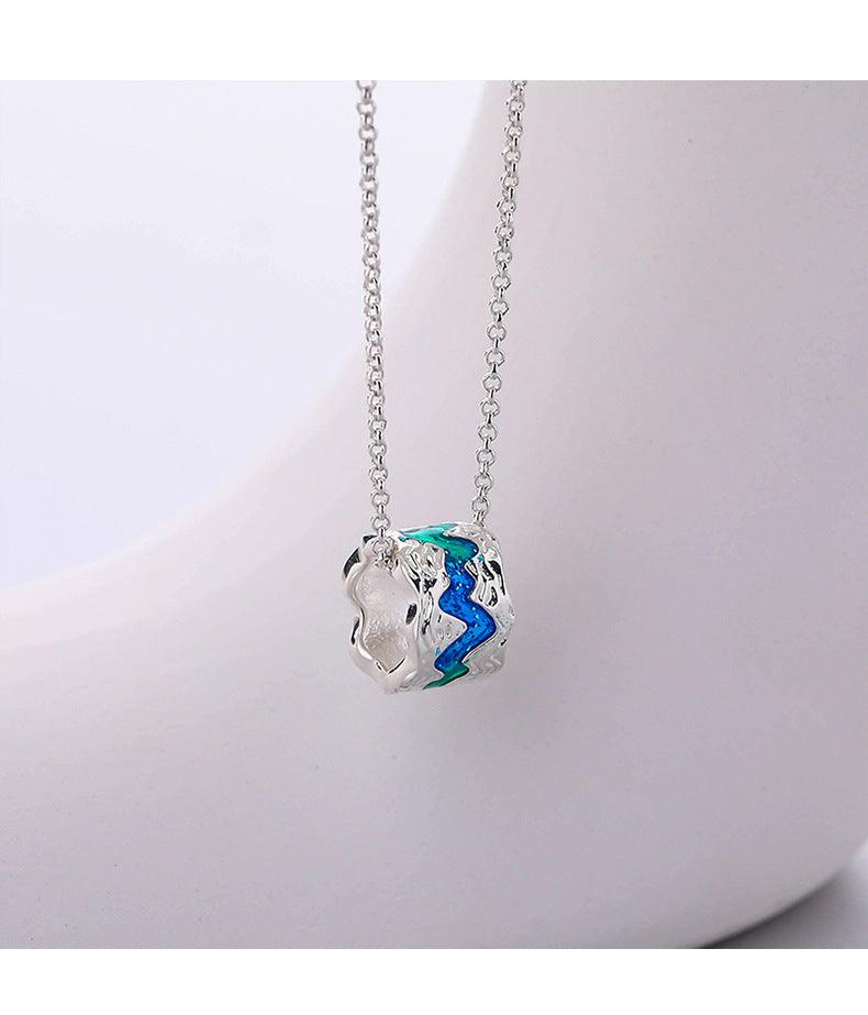 Gradient Starry Couple S925 Sterling Silver Necklace