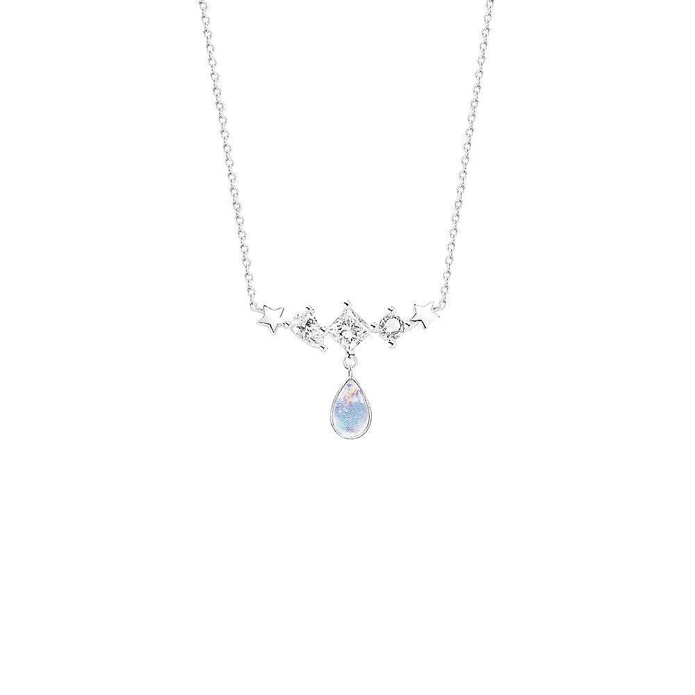 Aurora Series Mermaid Tears Pendant S925 Sterling Silver Necklace-BlingRunway