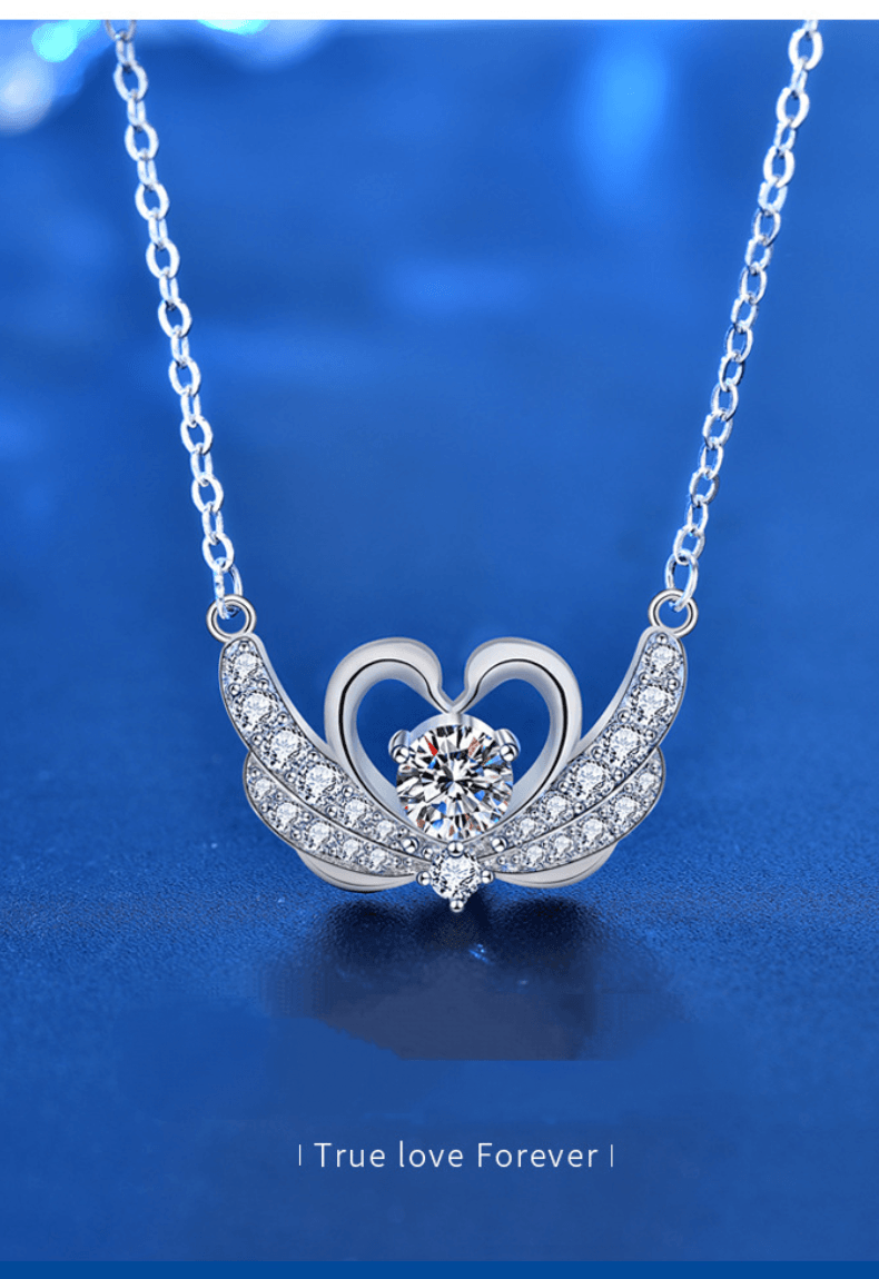 Swan Pendant S925 Silver Necklace