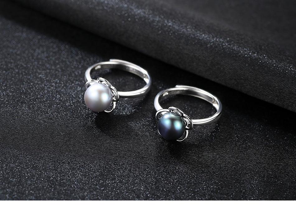 9-9.5mm Freshwater Pearl Handmade Series S925 Sterling Silver Ring