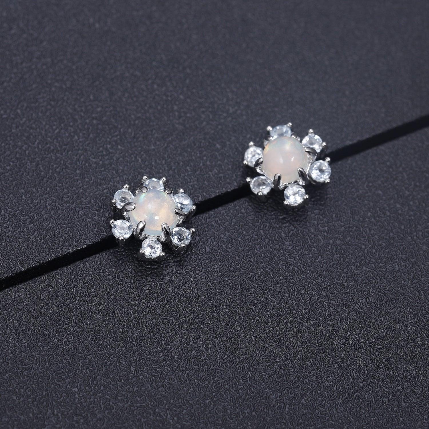 Sunflower Design S925 Sterling Silver Earrings