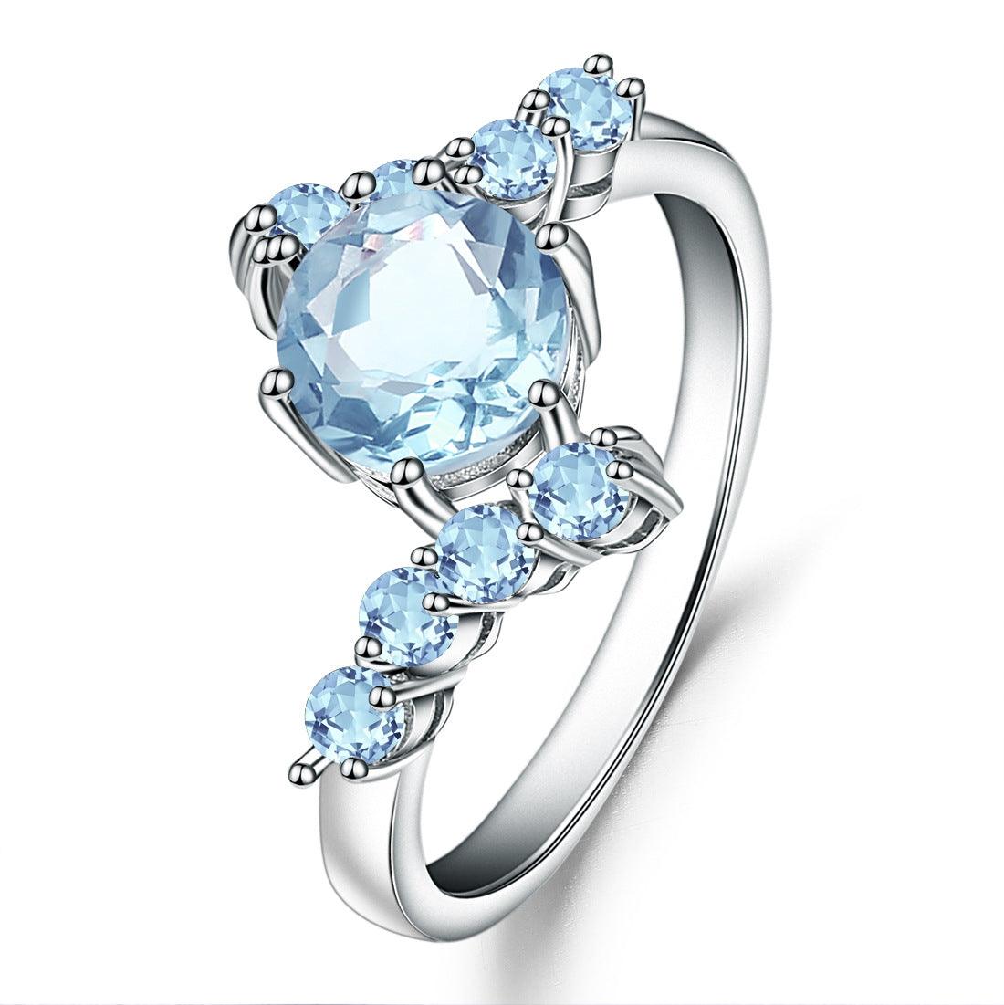 Embrace Design Natural Topaz S925 Sterling Silver Ring-BlingRunway