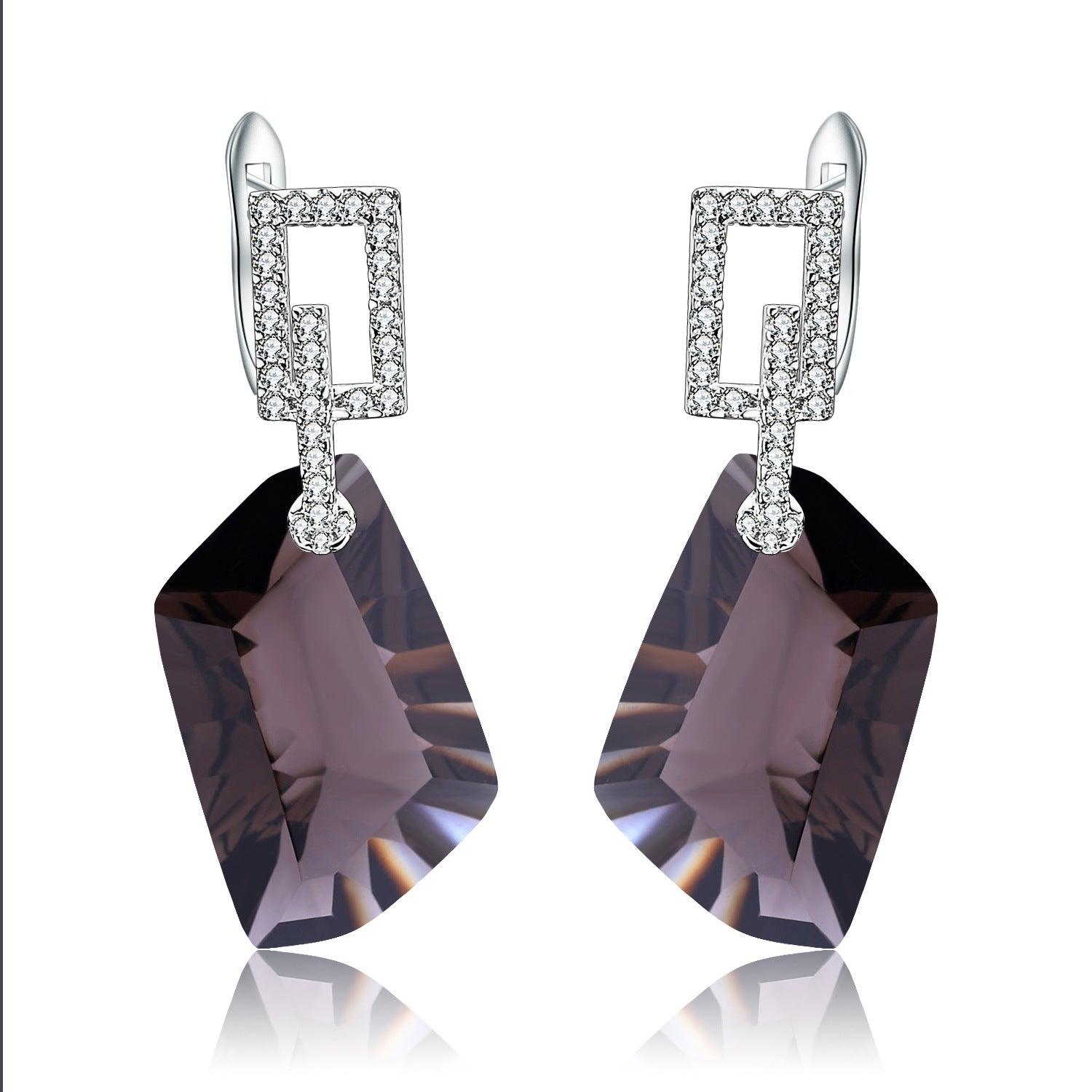 Irregular Pendant S925 Sterling Silver Earrings-BlingRunway