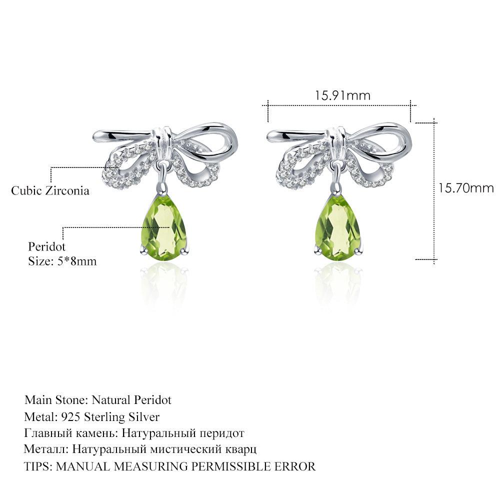 Bowknot Droplet Design S925 Sterling Silver Earrings