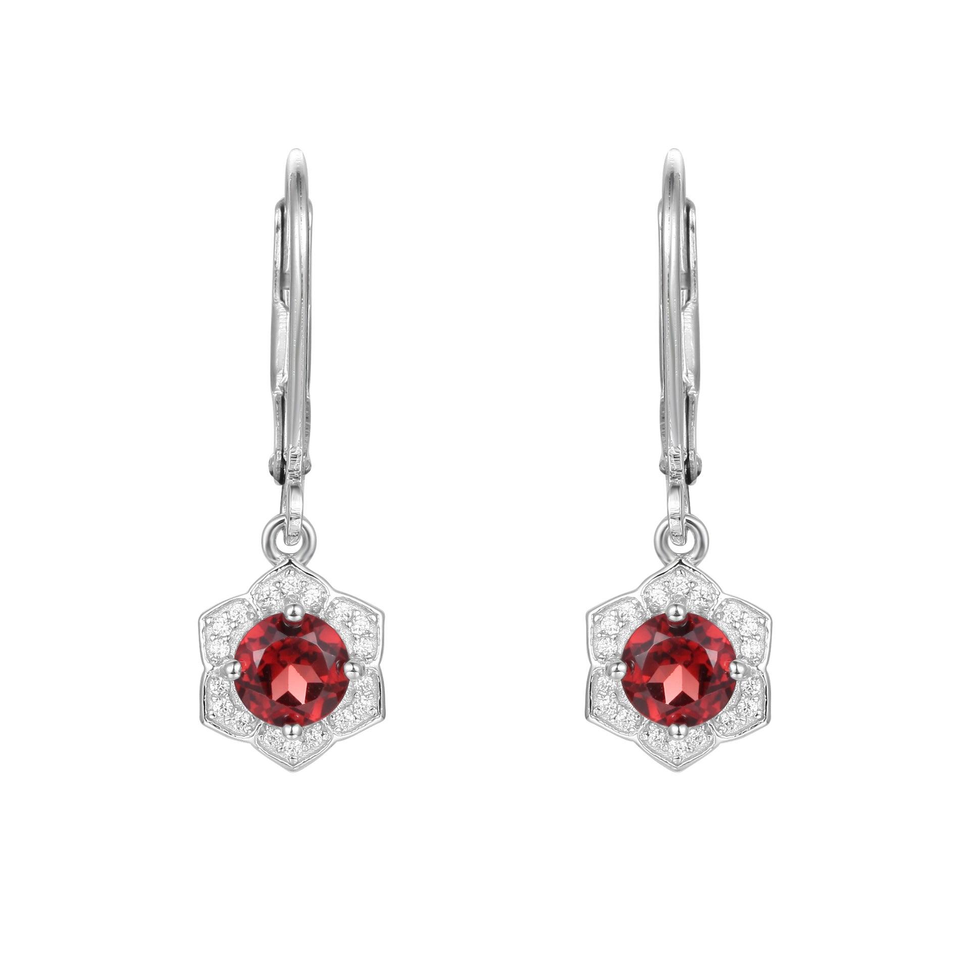 Luxury hexagonal surround S925 sterling silver earrings-BlingRunway