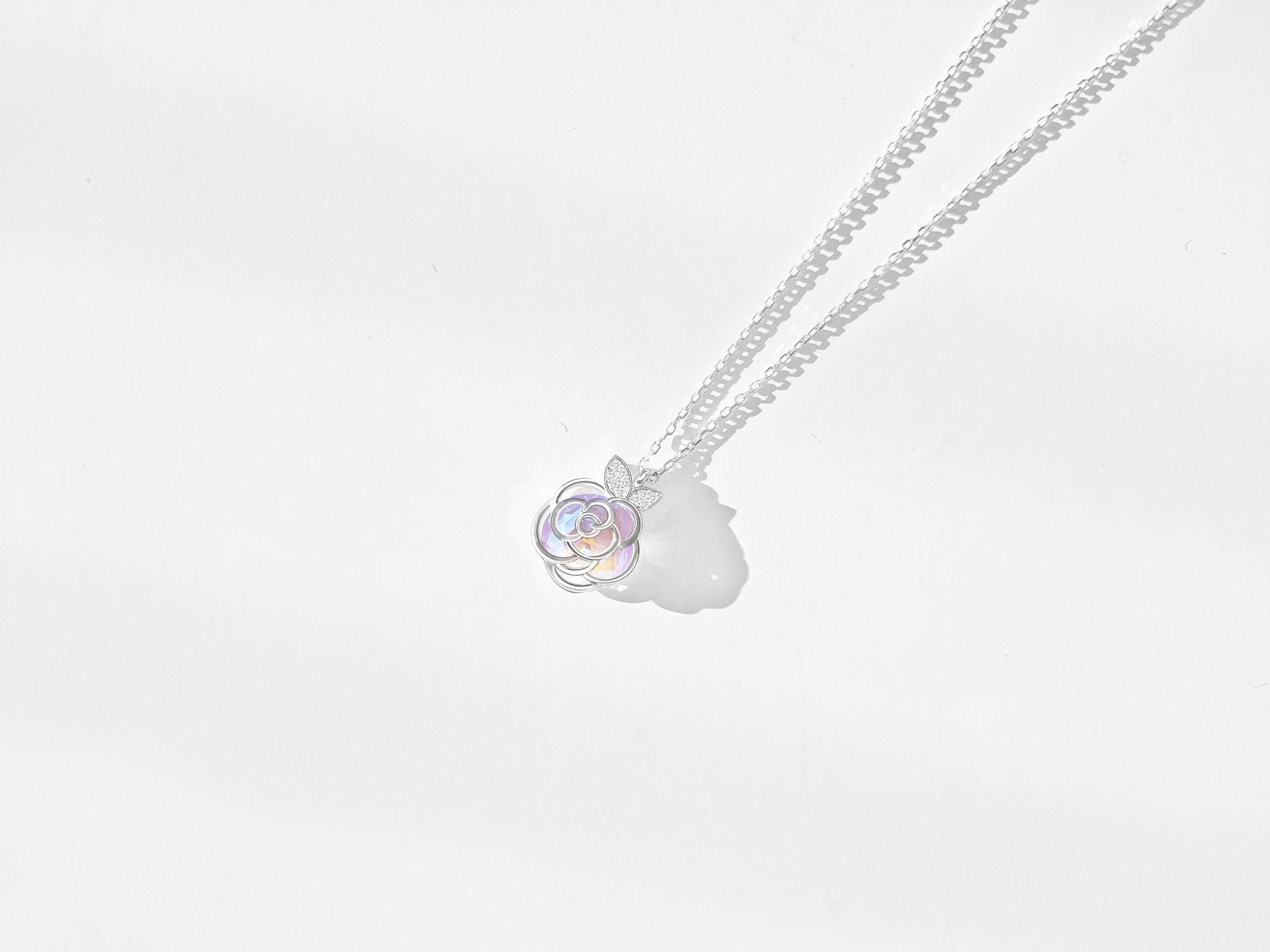 Camellia s925 sterling silver necklace