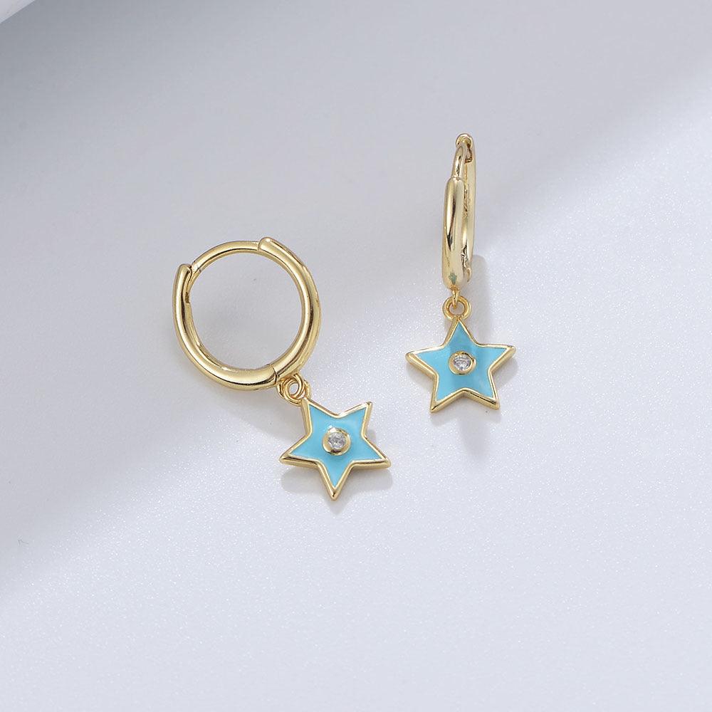 Classic Pentagram Handmade Series S925 Sterling Silver Earrings