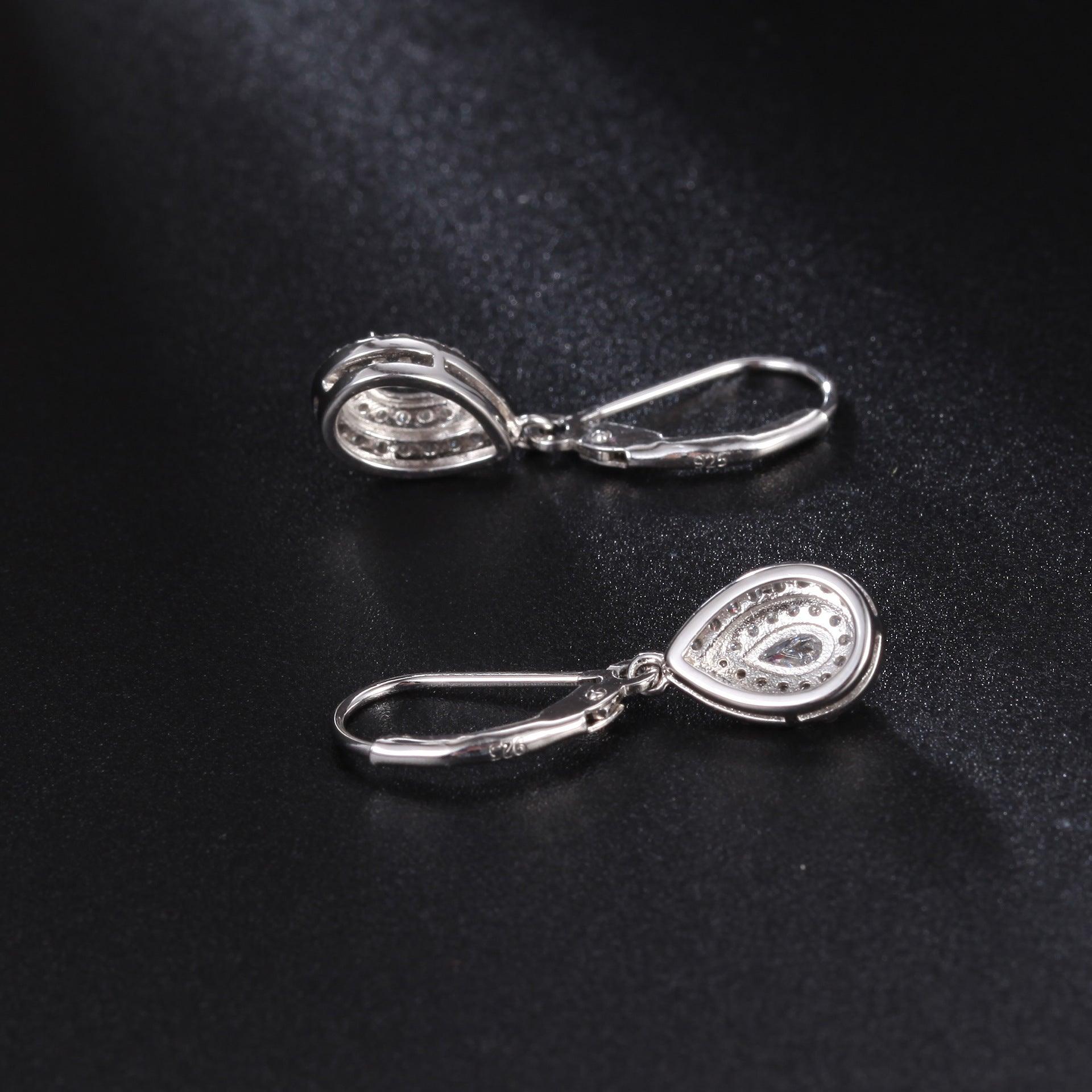 Classic Design Luxury Inlaid S925 Sterling Silver Earrings-BlingRunway