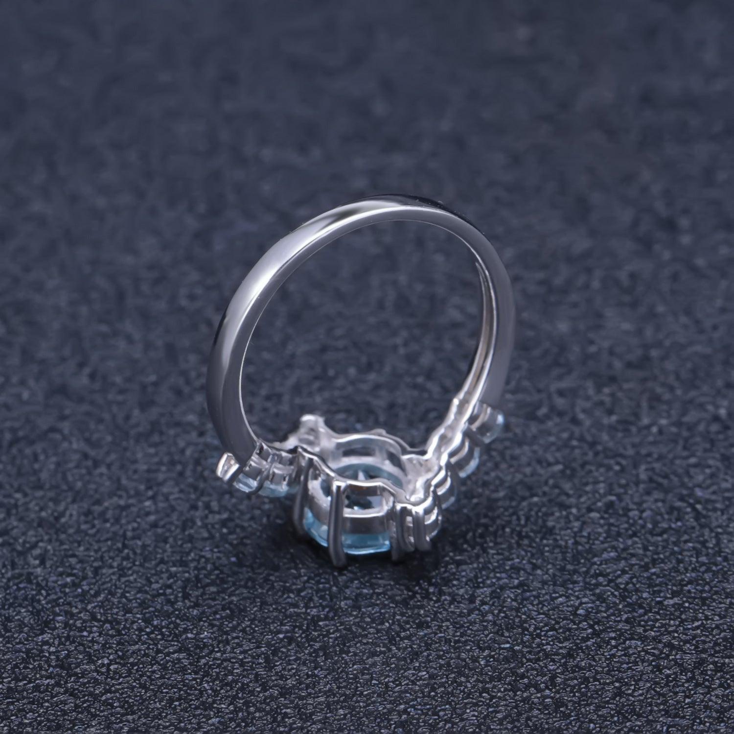 Embrace Design Natural Topaz S925 Sterling Silver Ring-BlingRunway