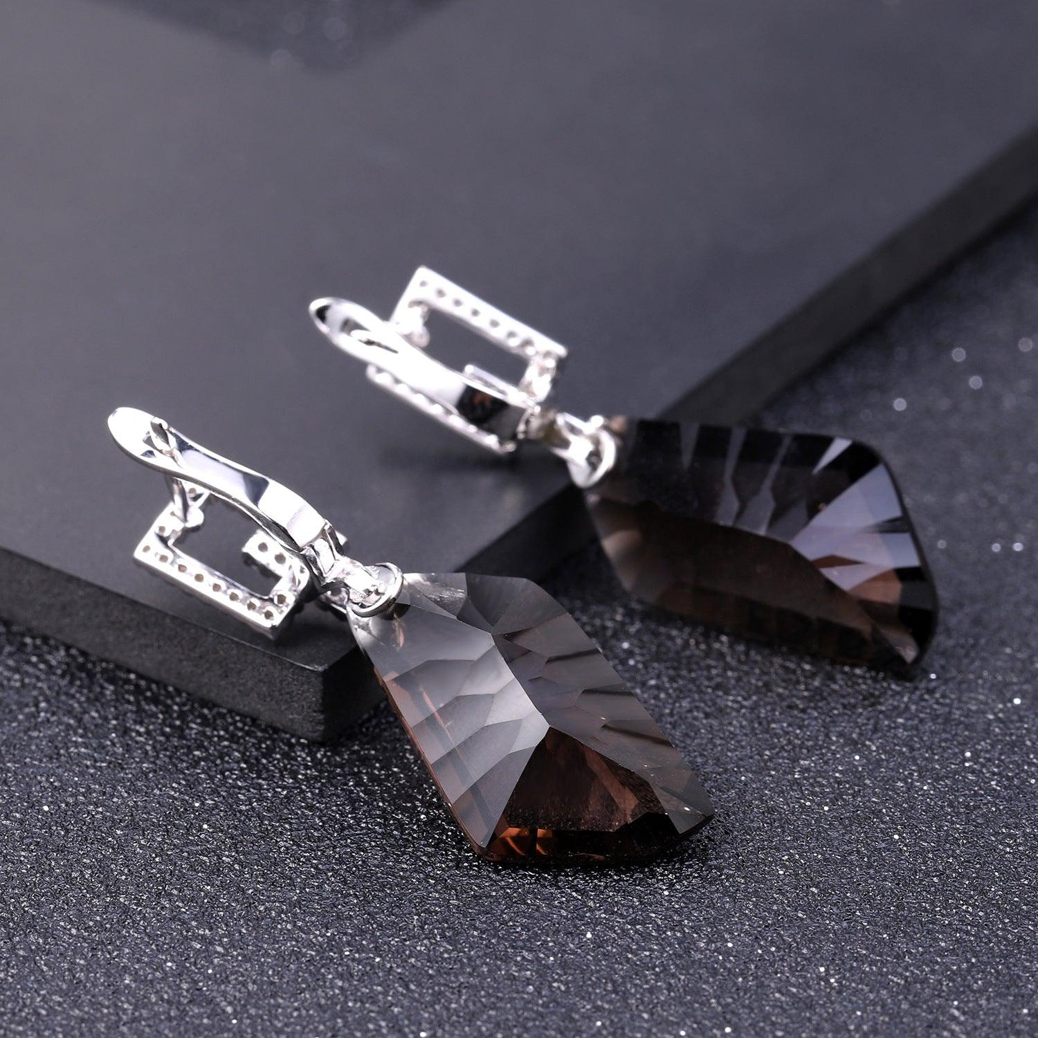 Irregular Pendant S925 Sterling Silver Earrings