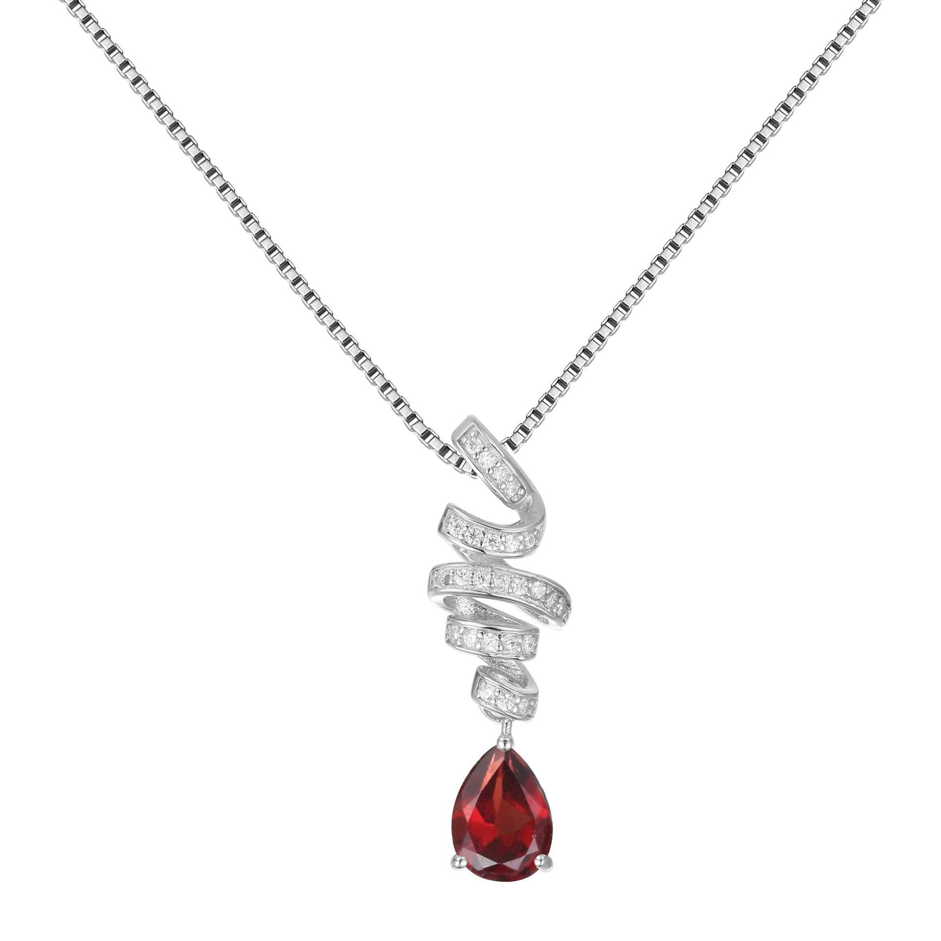 Vortex Droplet Design S925 Sterling Silver Necklace