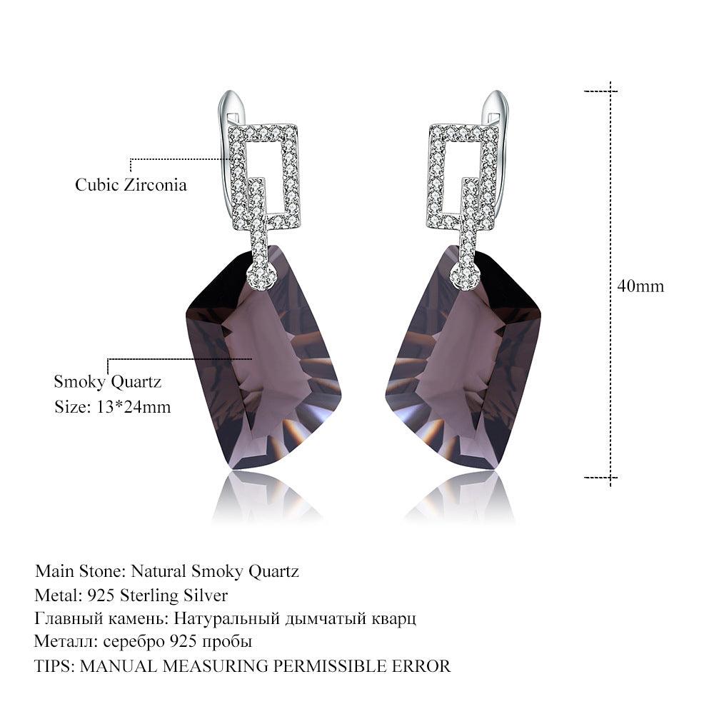 Irregular Pendant S925 Sterling Silver Earrings-BlingRunway