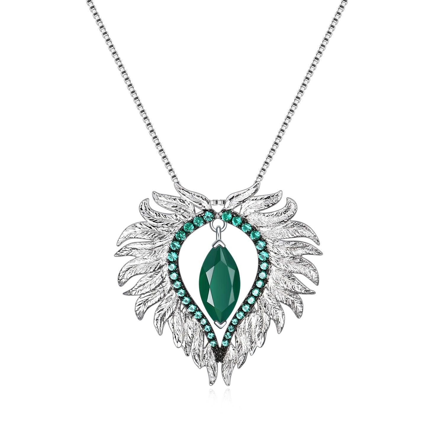 Angel's Embrace Design S925 Sterling Silver Necklace